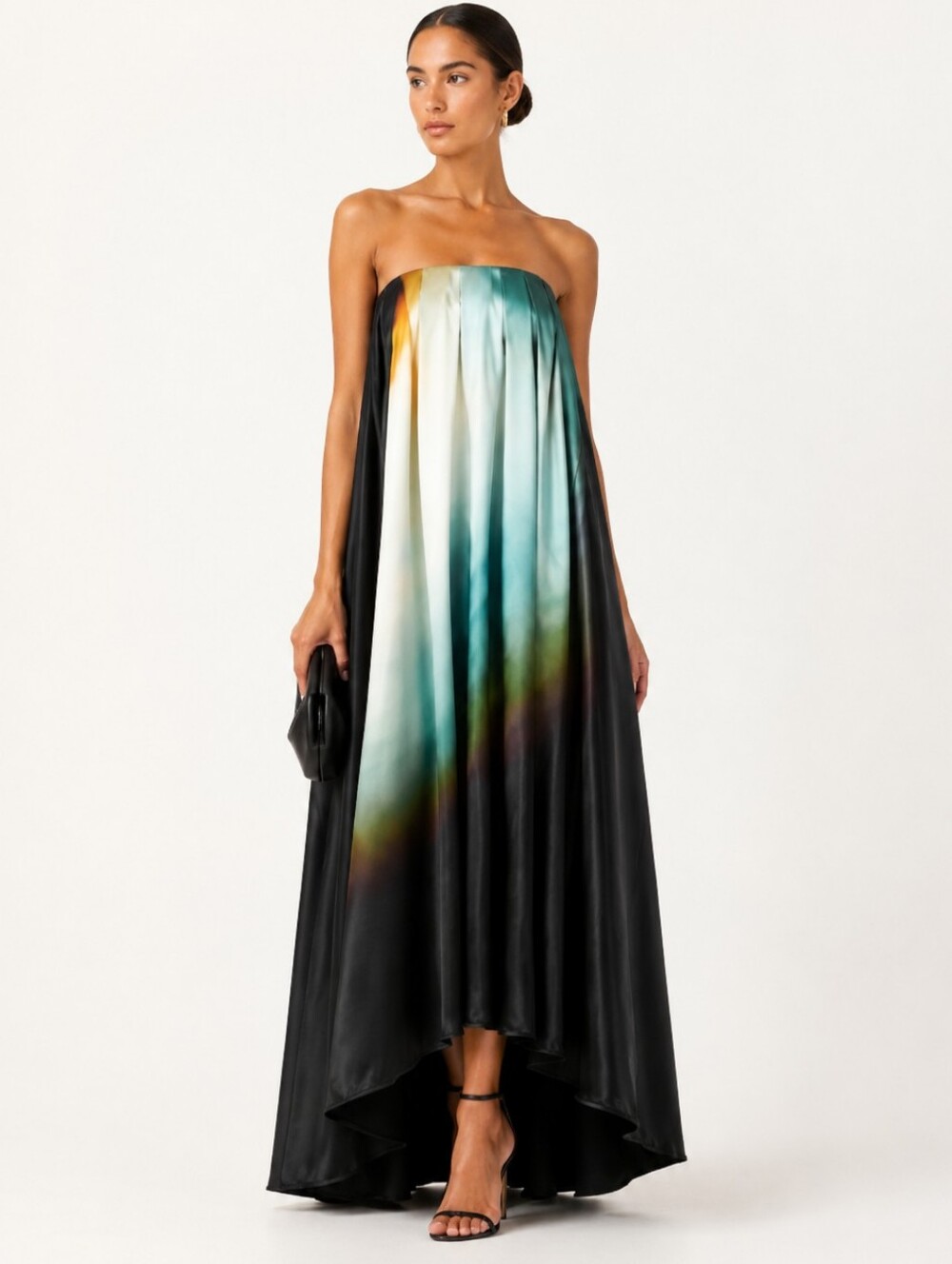 Jil Sander Cruise Pleated Strapless Maxi Dress Size 34/US 2 - Picture 3 of 12